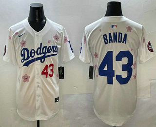 Los Angeles Dodgers #43 Anthony Banda White 2025 Tokyo Series Limited Jersey Los Angeles Dodgers #43 Anthony Banda White 2025 Tokyo Series Limited Jersey