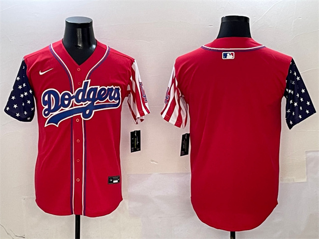 Los Angeles Dodgers Blank Red Limited Stitched Baseball Jersey
