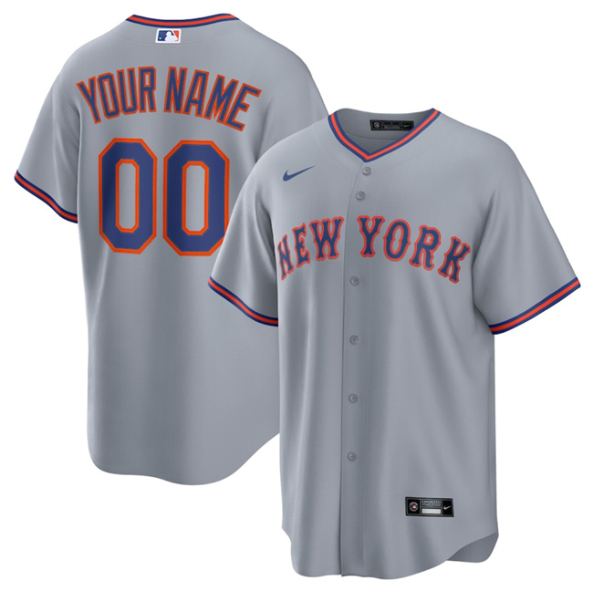 New York Mets Active Player Custom Gray 2025 Limited Stitched Baseball Jersey