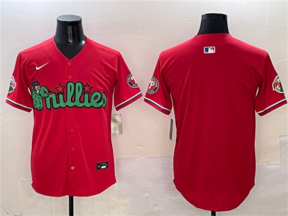 Philadelphia Phillies Blank Red Phanatic Limited Stitched Jersey