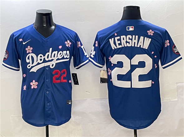 Los Angeles Dodgers #22 Clayton Kershaw Royal 2025 Tokyo Series Limited Stitched Baseball Jersey