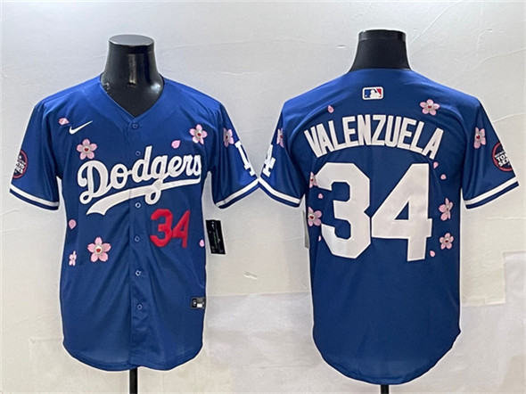 Los Angeles Dodgers #34 Fernando Valenzuela Royal 2025 Tokyo Series Limited Stitched Baseball Jersey