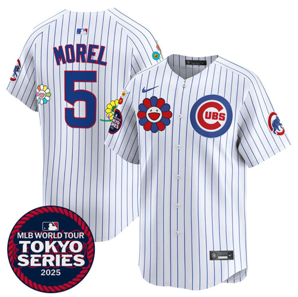 Chicago Cubs #5 Christopher Morel White 2025 Tokyo Series Limited Stitched Baseball Jersey