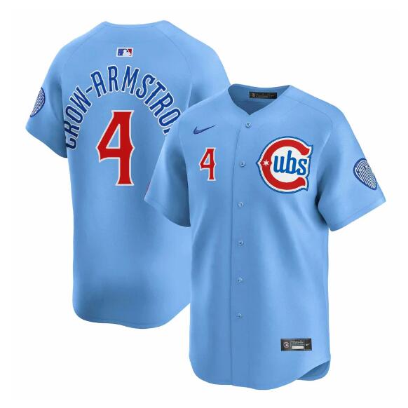 Chicago Cubs #4 Pete Crow-Armstrong Blue 2024-25 2nd Alternate Limited Stitched Baseball Jersey
