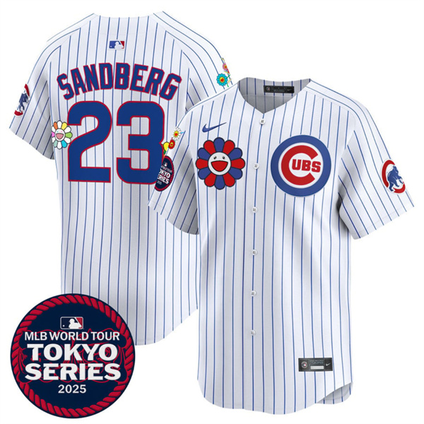 Chicago Cubs #23 Ryne Sandberg White 2025 Tokyo Series Limited Stitched Baseball Jersey Chicago Cubs #23 Ryne Sandberg White 2025 Tokyo Series Limited Stitched Baseball Jersey