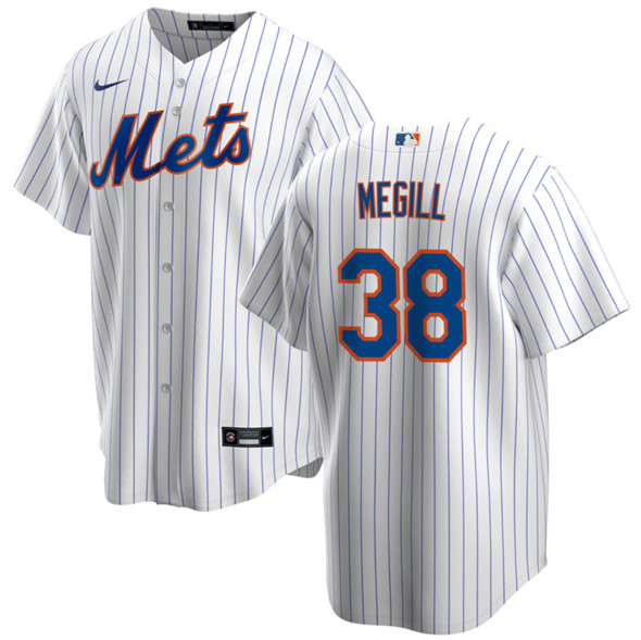 New York Mets #38 Tylor Megill White Cool Base Stitched Baseball Jersey