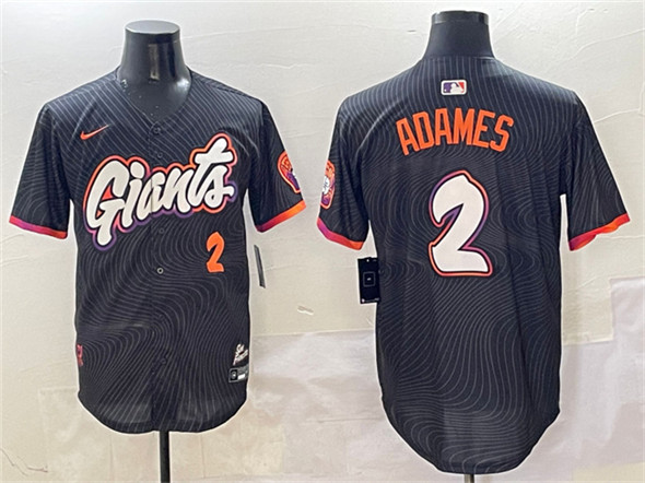 San Francisco Giants #2 Willy Adames Anthracite 2025 City Connect Limited Stitched Baseball Jersey