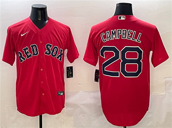 Boston Red Sox #28 Kristian Campbell Red Cool Base Stitched Baseball Jersey Boston Red Sox #28 Kristian Campbell Red Cool Base Stitched Baseball Jersey