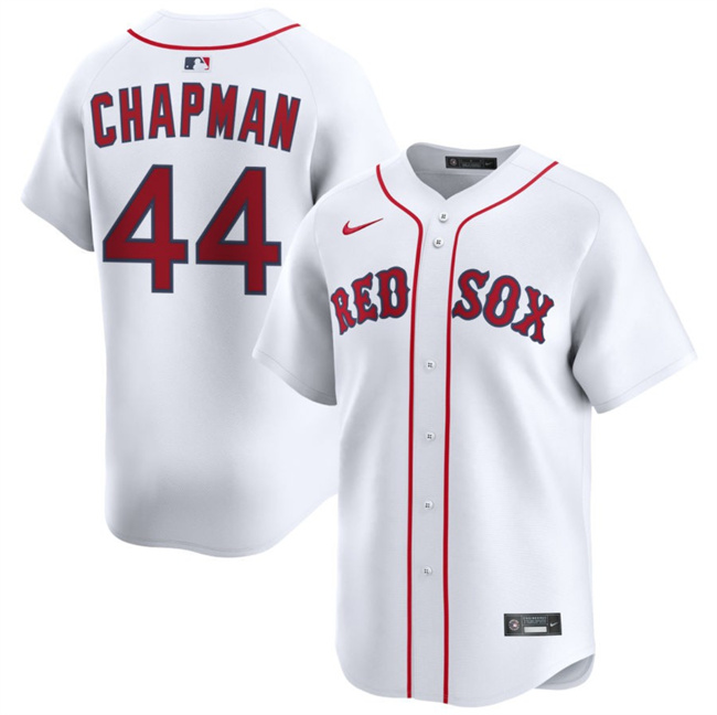 Boston Red Sox #44 Aroldis Chapman White 2025 Home Limited Stitched Baseball Jersey