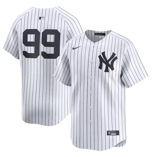 New York Yankees #99 Aaron Judge White Home Limited Stitched Baseball Jersey