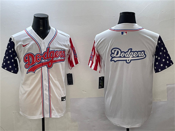 Los Angeles Dodgers Team Big Logo White Limited Stitched Baseball Jersey