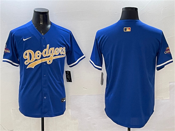 Los Angeles Dodgers Blank Royal 2025 Gold Collection Limited Stitched Baseball Jersey