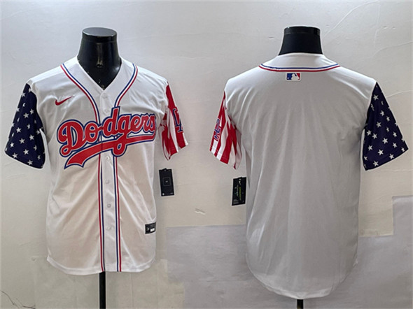 Los Angeles Dodgers Blank White Limited Stitched Baseball Jersey