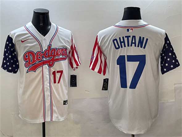 Los Angeles Dodgers #17 Shohei Ohtani White Limited Stitched Baseball Jersey