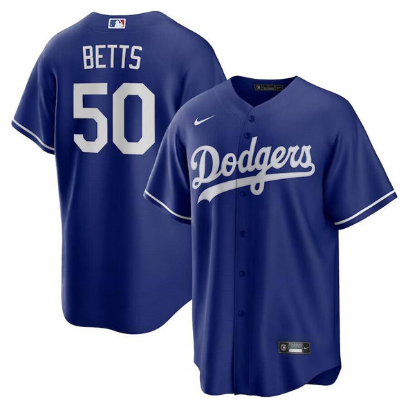 Los Angeles Dodgers #50 Mookie Betts Royal Limited Stitched Baseball Jersey