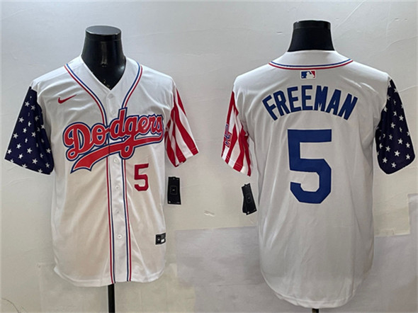 Los Angeles Dodgers #5 Freddie Freeman White Limited Stitched Baseball Jersey Los Angeles Dodgers #5 Freddie Freeman White Limited Stitched Baseball Jersey