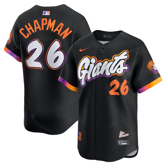 San Francisco Giants #26 Matt Chapman Anthracite 2025 City Connect Limited Stitched Baseball Jersey