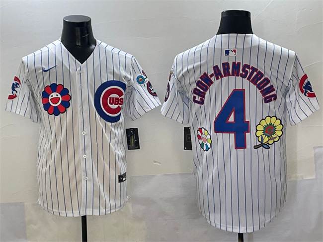 Chicago Cubs #4 Pete Crow-Armstrong White 2025 Tokyo Series Limited Stitched Baseball Jersey