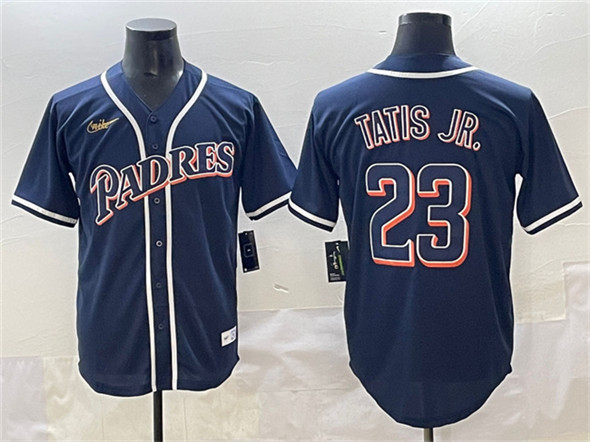 San Diego Padres #23 Fernando Tatis Jr. Navy Stitched Baseball Jersey San Diego Padres #23 Fernando Tatis Jr. Navy Stitched Baseball Jersey