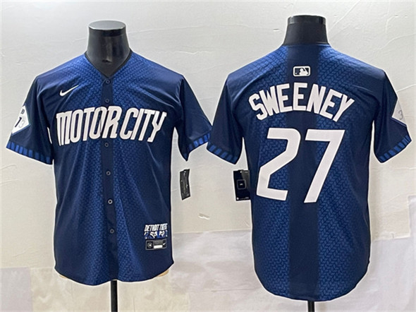 Detroit Tigers #27 Trey Sweeney 2024 Navy City Connect Cool Base Limited Stitched Baseball Jersey Detroit Tigers #27 Trey Sweeney 2024 Navy City Connect Cool Base Limited Stitched Baseball Jersey