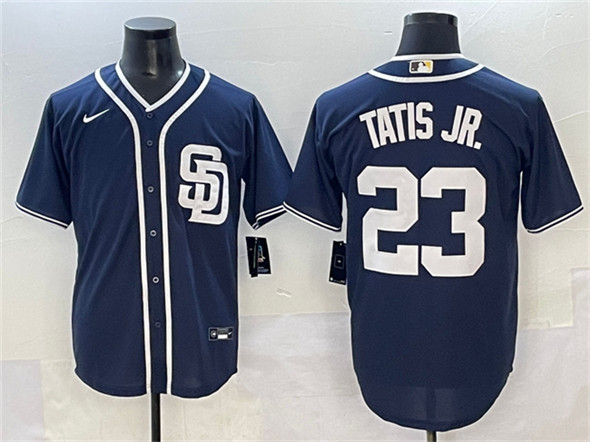 San Diego Padres #23 Fernando Tatis Jr. Navy Cool Base Stitched Baseball Jersey San Diego Padres #23 Fernando Tatis Jr. Navy Cool Base Stitched Baseball Jersey