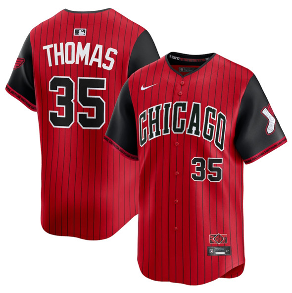 Chicago White Sox #35 Frank Thomas Red Black 2025 City Connect Limited Stitched Baseball Jersey