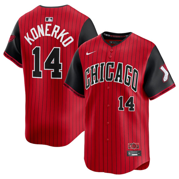 Chicago White Sox #14 Paul Konerko Red Black 2025 City Connect Limited Stitched Baseball Jersey