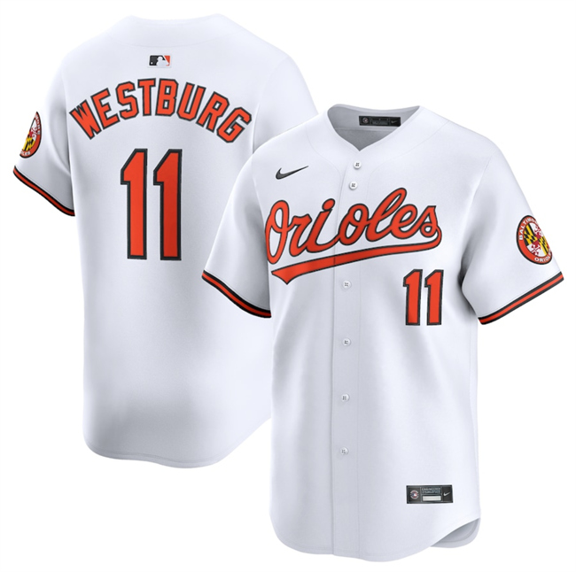 Baltimore Orioles #11 Jordan Westburg White 2025 Home Limited Cool Base Stitched Baseball Jersey