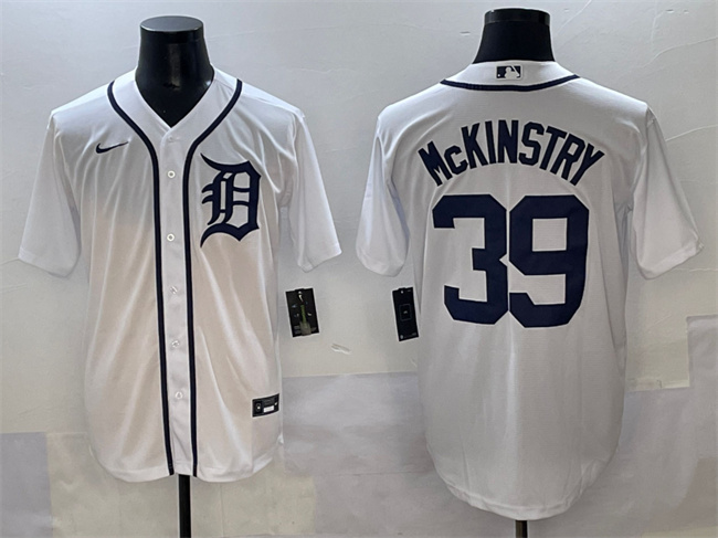 Detroit Tigers #39 Zach McKinstry White Cool Base Stitched Baseball Jersey