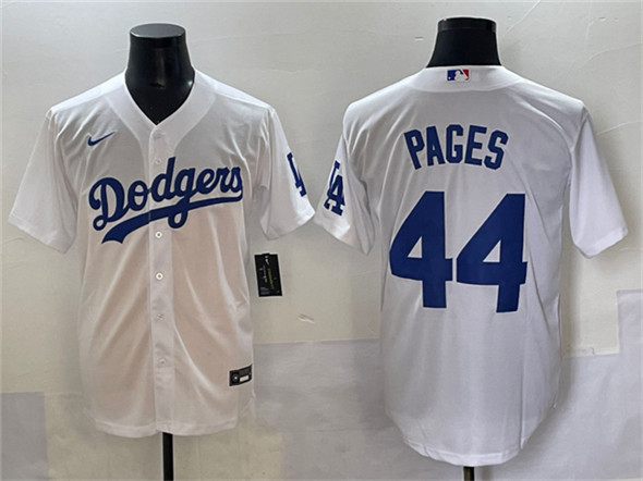Los Angeles Dodgers #44 Andy Pages White Cool Base Stitched Baseball Jersey