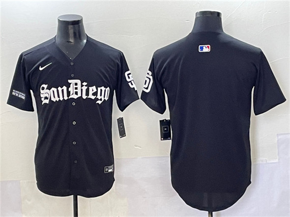 San Diego Padres Blank Black Gothic Edition Vapor Limited Stitched Baseball Jersey