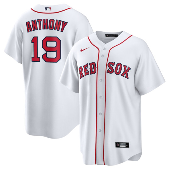Boston Red Sox #19 Roman Anthony White Cool Base Stitched Baseball Jersey Boston Red Sox #19 Roman Anthony White Cool Base Stitched Baseball Jersey