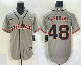 San Francisco Giants #48 Pablo Sandoval Grey Cool Base Stitched Jersey San Francisco Giants #48 Pablo Sandoval Grey Cool Base Stitched Jersey