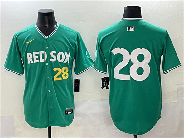 Boston Red Sox #28 Kristian Campbell Green 2025 City Connect Limited Stitched Baseball Jersey Boston Red Sox #28 Kristian Campbell Green 2025 City Connect Limited Stitched Baseball Jersey
