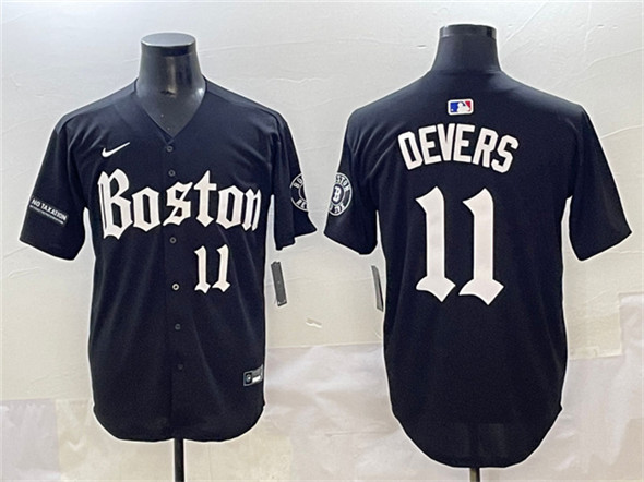 Boston Red Sox #11 Rafael Devers Black Gothic Vapor Limited Stitched Baseball Jersey