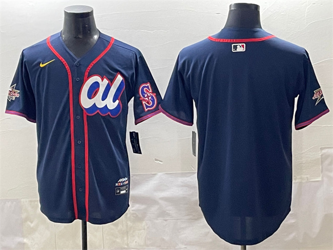 American League Seattle Mariners Blank Navy 2025 All-Star Edition Limited Stitched Baseball Jersey