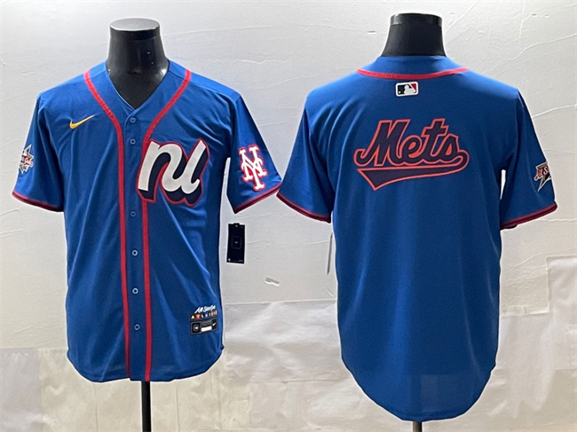 National League New York Mets Team Big Logo Blue 2025 All-Star Edition Limited Stitched Baseball Jersey