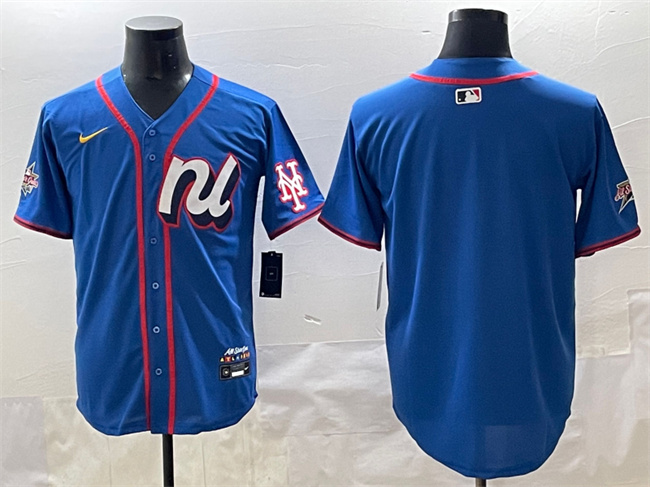 National League New York Mets Blank Blue 2025 All-Star Edition Limited Stitched Baseball Jersey