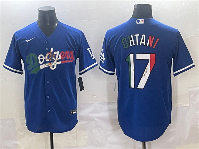 Los Angeles Dodgers #17 Shohei Ohtani Blue Mexico Stitched Jersey Los Angeles Dodgers #17 Shohei Ohtani Blue Mexico Stitched Jersey