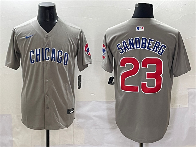 Chicago Cubs #23 Ryne Sandberg Grey Limited Stitched Baseball Jersey Chicago Cubs #23 Ryne Sandberg Grey Limited Stitched Baseball Jersey