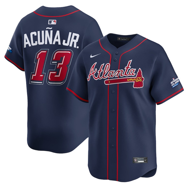 Atlanta Braves #13 Ronald Acu?a Jr. Navy 2025 Speedway Classic Alternate Limited Stitched Baseball Jersey