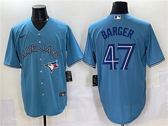 Toronto Blue Jays #47 Addison Barger Blue Cool Base Stitched Baseball Jersey Toronto Blue Jays #47 Addison Barger Blue Cool Base Stitched Baseball Jersey