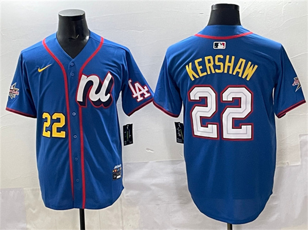 National League #22 Clayton Kershaw Blue 2025 All-Star Edition Limited Stitched Baseball Jersey