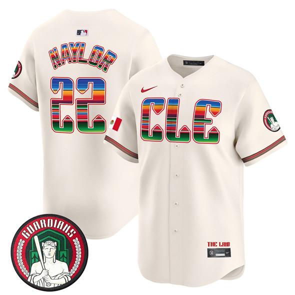 Cleveland Guardians #22 Josh Naylor Cream Mexico Vapor Premier Limited Stitched Baseball Jersey