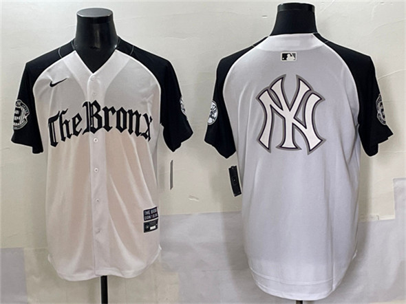 New York Yankees Team Big Logo White Black 'Gothic Legacy Edition' Vapor Premier Limited Stitched Baseball Jerseys