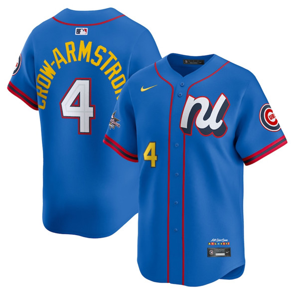 National League #4 Pete Crow-Armstrong Blue 2025 All-Star Edition Limited Stitched Baseball Jersey National League #4 Pete Crow-Armstrong Blue 2025 All-Star Edition Limited Stitched Baseball Jersey