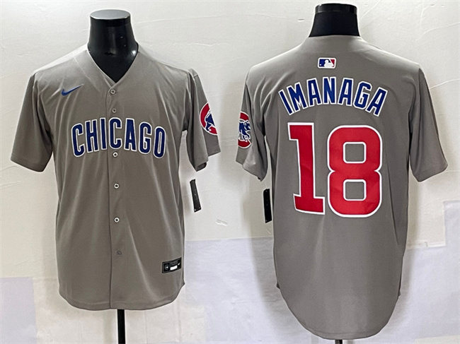 Chicago Cubs #18 Sh??ta Imanaga Gray Limited Stitched Baseball Jersey Chicago Cubs #18 Sh??ta Imanaga Gray Limited Stitched Baseball Jersey