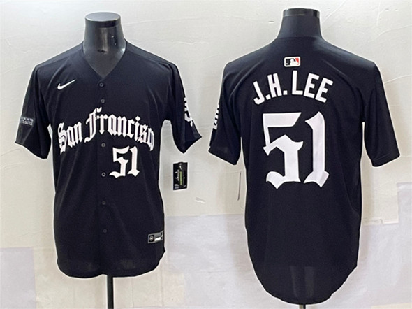 San Francisco Giants #51 Jung Hoo Lee Black 'Gothic Fog Edition' Vapor Premier Limited Stitched Baseball Jersey San Francisco Giants #51 Jung Hoo Lee Black 'Gothic Fog Edition' Vapor Premier Limited Stitched Baseball Jersey