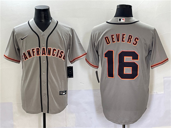 San Francisco Giants #16 Rafael Devers Gray Cool Base Stitched Baseball Jersey