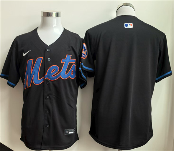 New York Mets Blank Black 2025 Limited Stitched Baseball Jersey